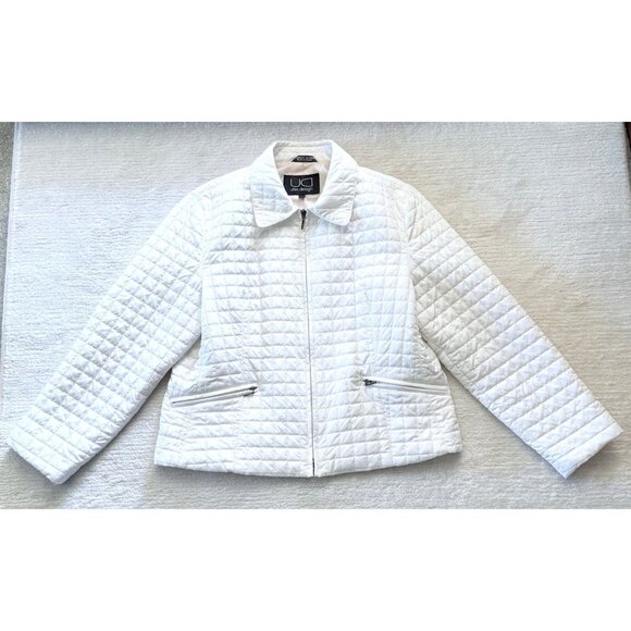 Lightweight Quilted White Jacket Size XL Spacecore Gorpcore Ready by Utex Design - Picture 8 of 13